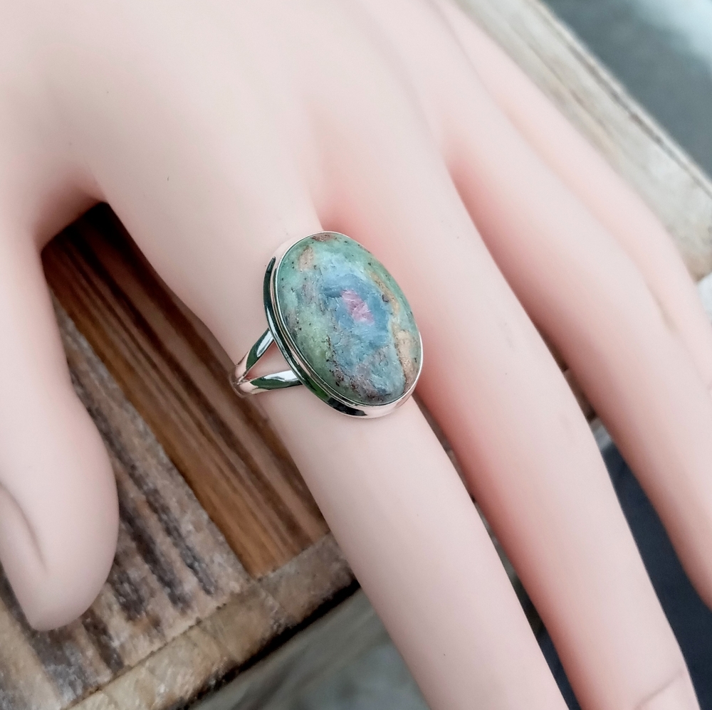 Ruby In Fuchsite Ring - image 8